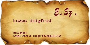 Eszes Szigfrid névjegykártya